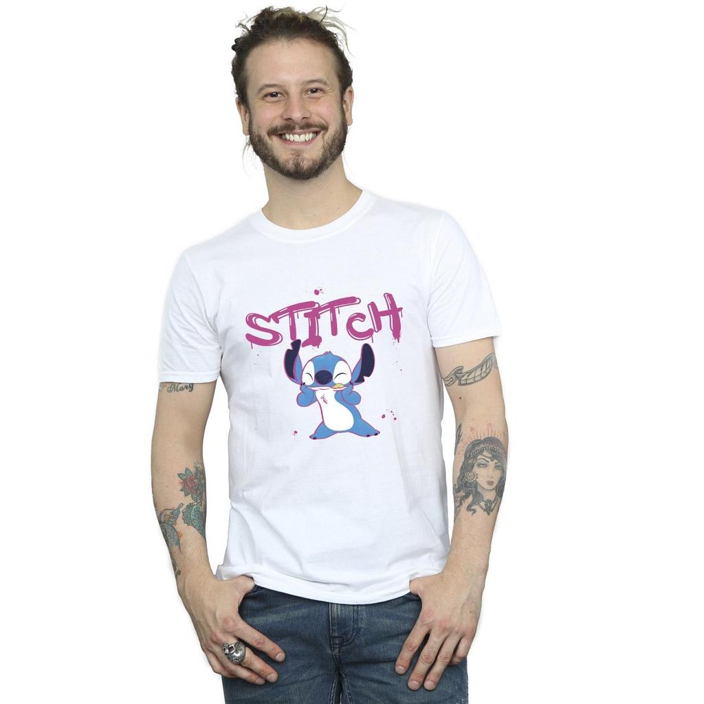 Disney Mens Lilo And Stitch Graffiti T-Shirt