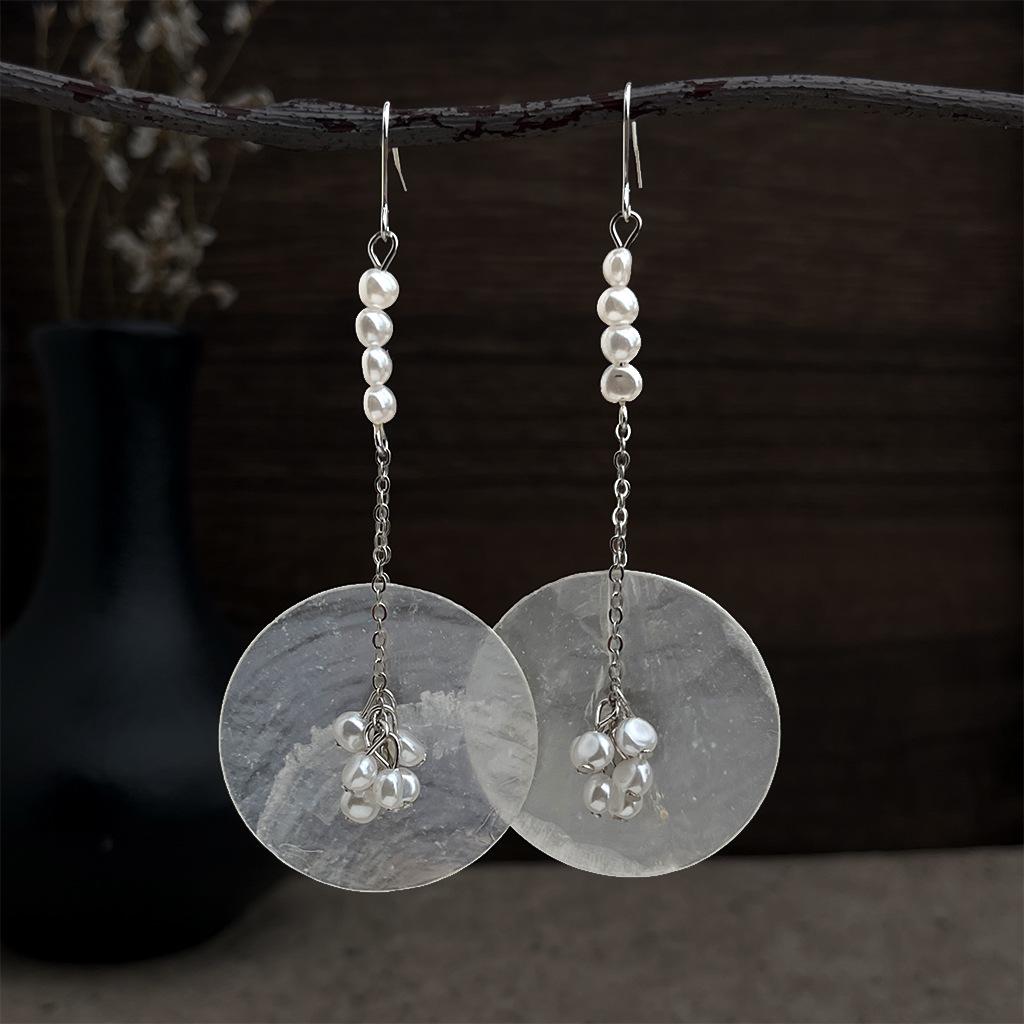 Handmade Elegant Pearl Tassel Earrings: Chic & Unique Design