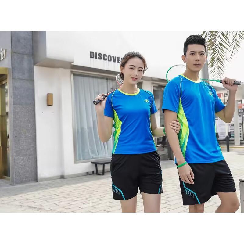 Couple Quick-Dry Table Tennis Shirts Badminton Shorts Set Men Women Sports