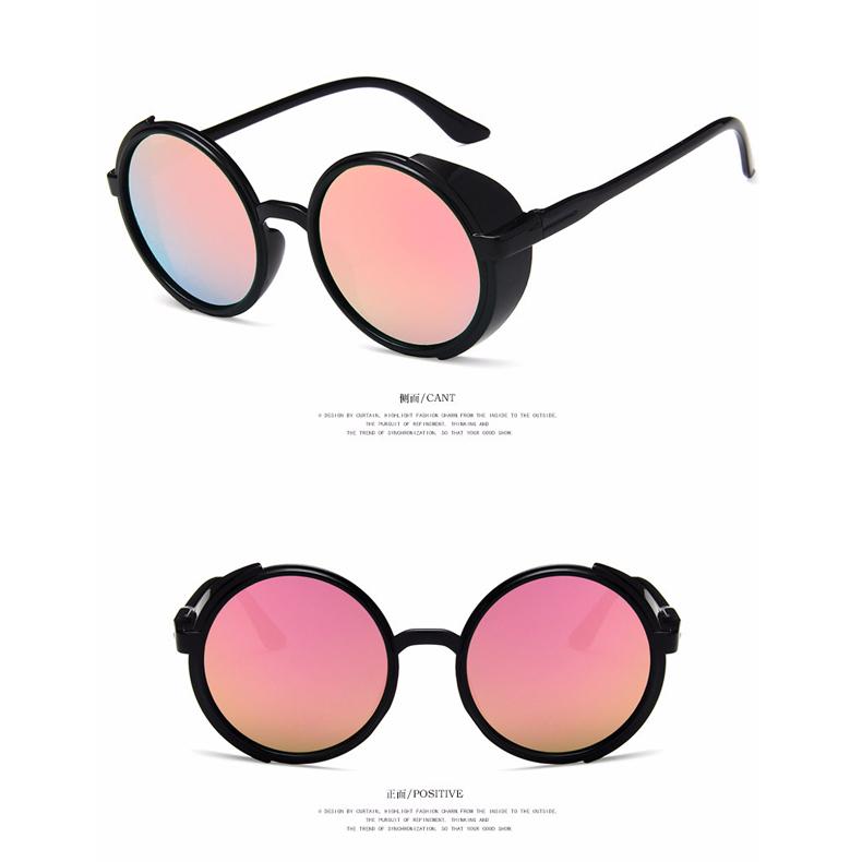 Retro Round Women Sunglasses Brand Designer Men Luxury Classic Punk Fashion Hip Hop Plastic Outdoor Sunglasses Ladies UV400