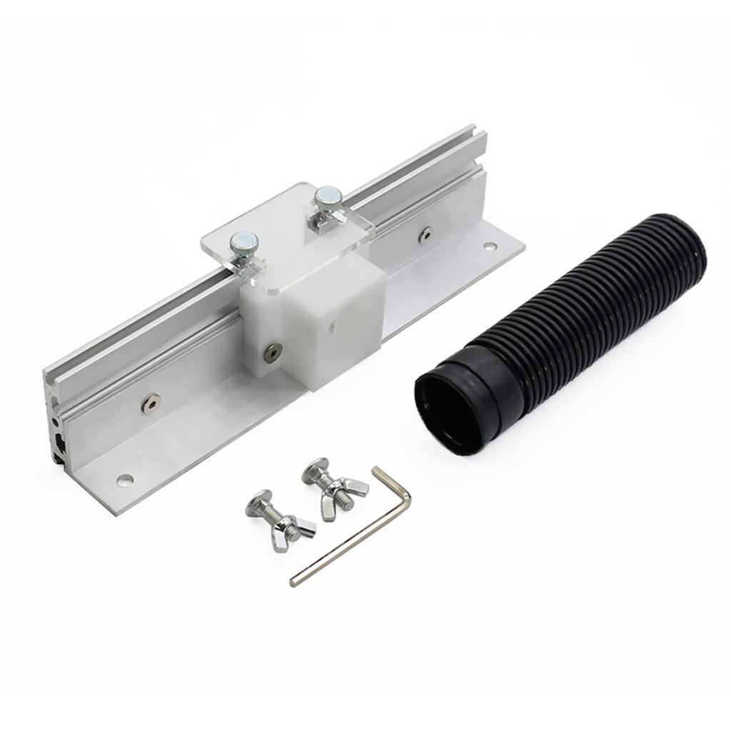 Milling Machine Table Insert Plate, Aluminum Router Table Top with Back Fence and Square, Universal Cutter Flap for Woodworking Workbench (Silver)