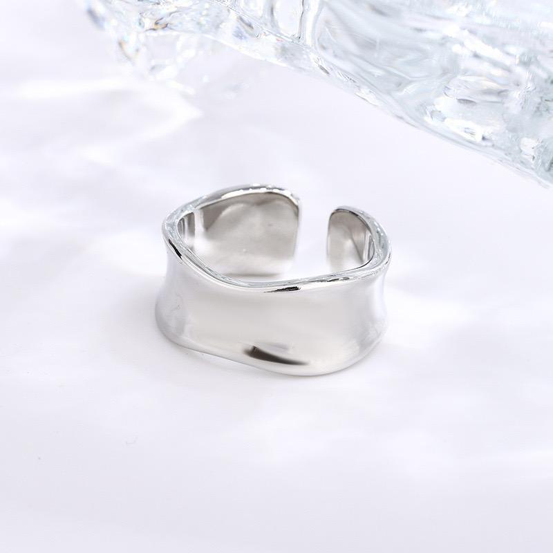 BF CLUB Silver Color Rings for Women Fashion Geometric Handmade Irregular Vintage Simple Ring Party Christmas Gift