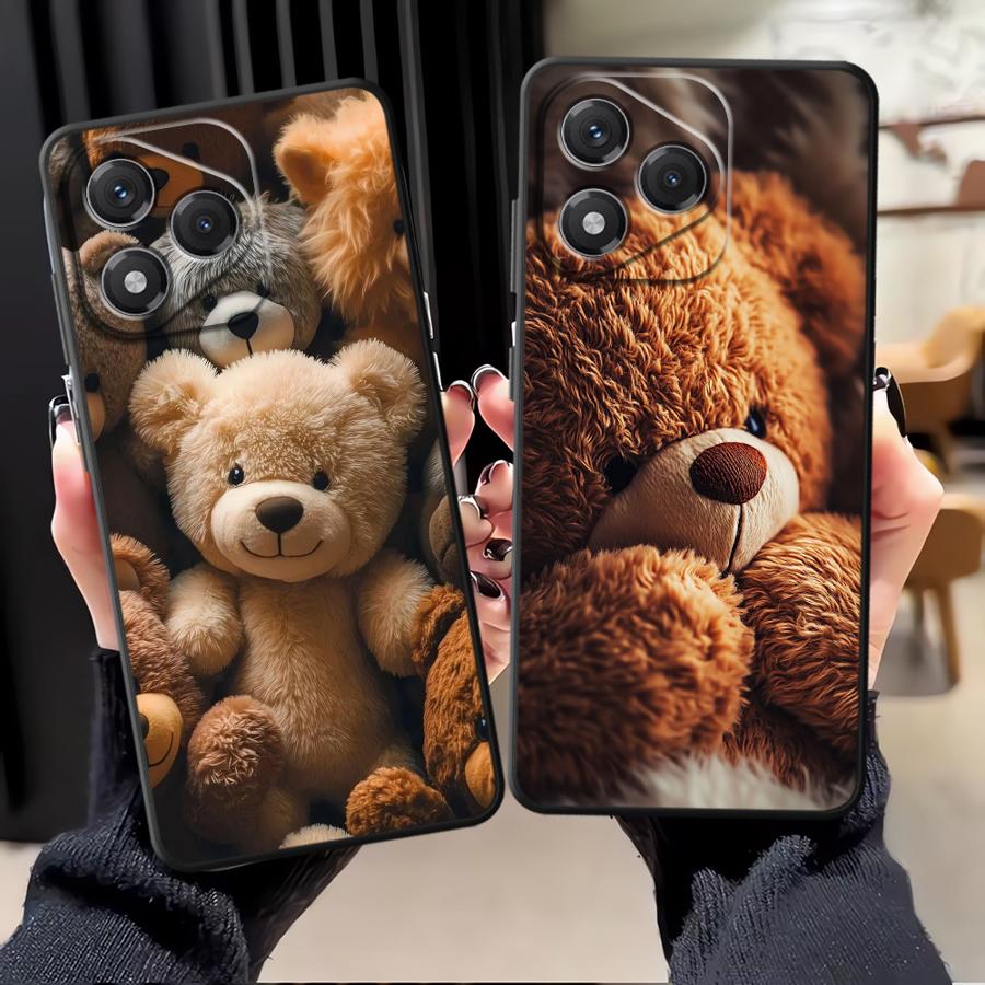 Чехол для телефона Funda для Honor Magic5Lite X9a X7 70 X6 200 400 Lite X5b 90 X8 8X Простой мишка