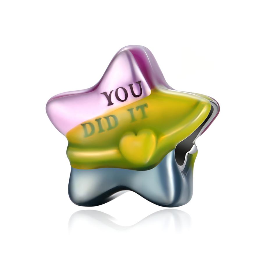 Сияющие Медные Подвески-Звезды Космос Астронавт Морская Звезда Бусины Подвеска Подходит для Оригинальных Браслетов Ожерелий DIY Ювелирное Изделие Подарок