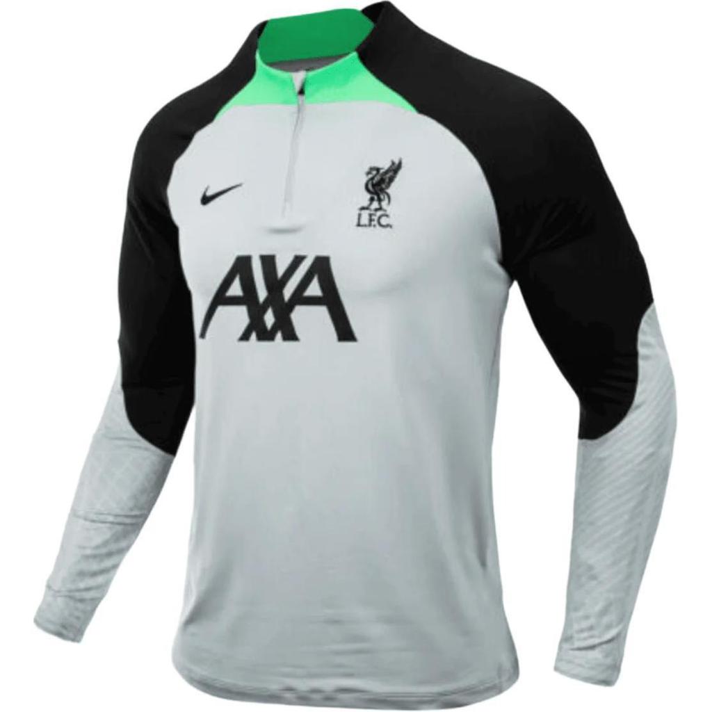 Nike Liverpool FC Strike Color Block Letter Print Long Sleeve Football Shirt Men Tops Wolf-Grey DX3106-013