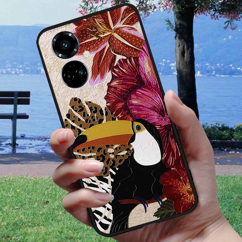 Чехол для Tecno Camon 19 Camon19 Neo 3D Рельефный Тисненый Чехол для Телефона Для Tecno Camon 19 Pro 4G 5G Neo Мягкий Силикон Мультяшный