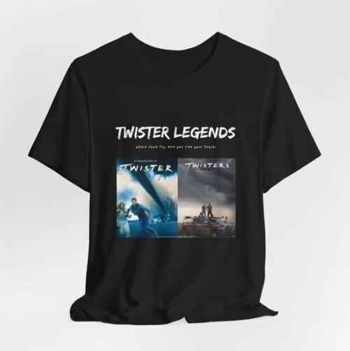 Unisex Cotton T-shirt Twister Movie Black Short Sleeve Cotton T-shirt Unisex S-5XL VM7560,Unisex,gift,Top
