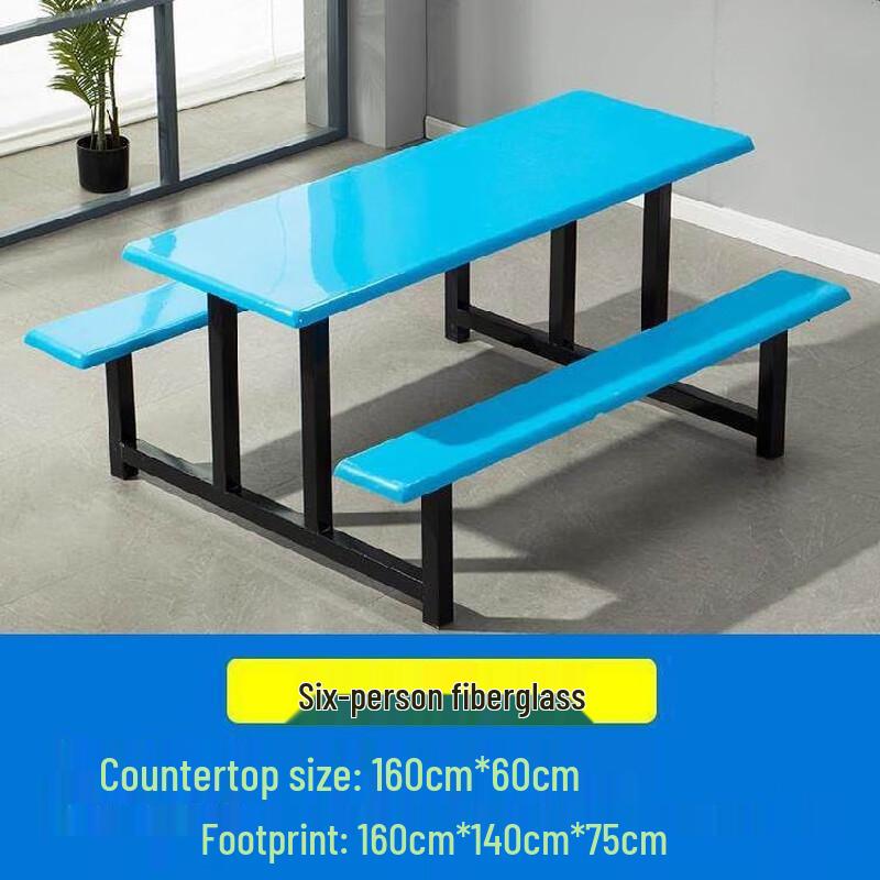 WEZHO Stainless Steel Dining Table and Chairs Set for Schools and Canteens