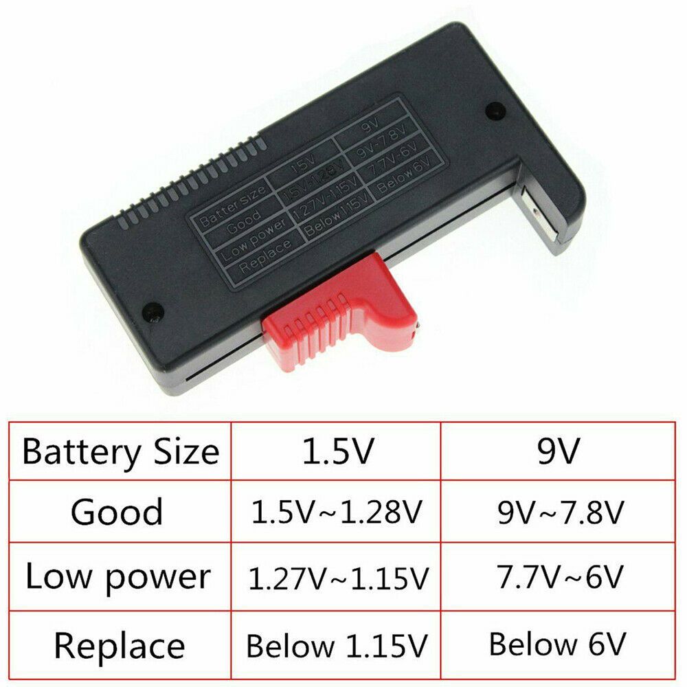 Battery Volt Tester Voltage Checker Battery Capacity Indicator Electricity Measuring Instrument