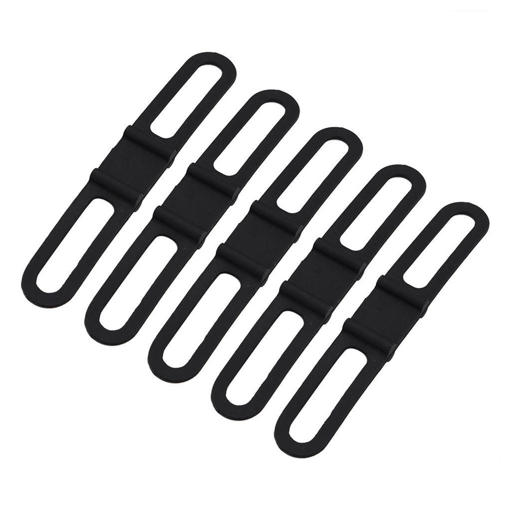5Pcs set Multipurpose Bike Cycling Bicycle Silicone Fixed Strap Bandage Flashlight Mount Holder