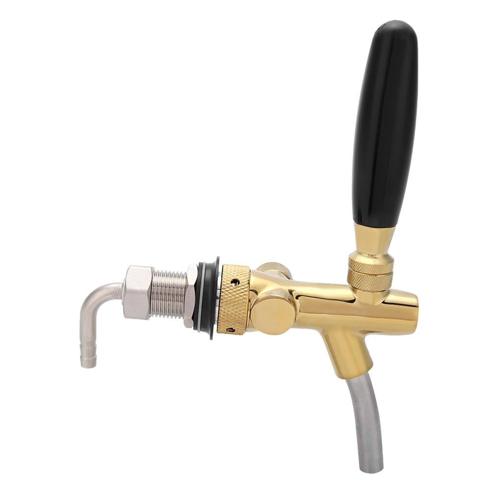 G5/8 Chrome Plating Stainless Steel Adjustable Beer Dispenser Tap Faucet  for Home Bar(Gold)