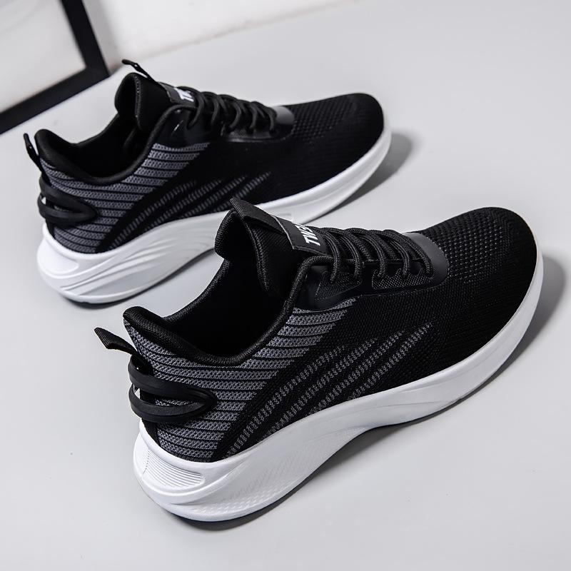 Новая повседневная мужская обувь из сетки с плетением «муха», легкая, модная, одинарная, полая, простая мужская спортивная обувь