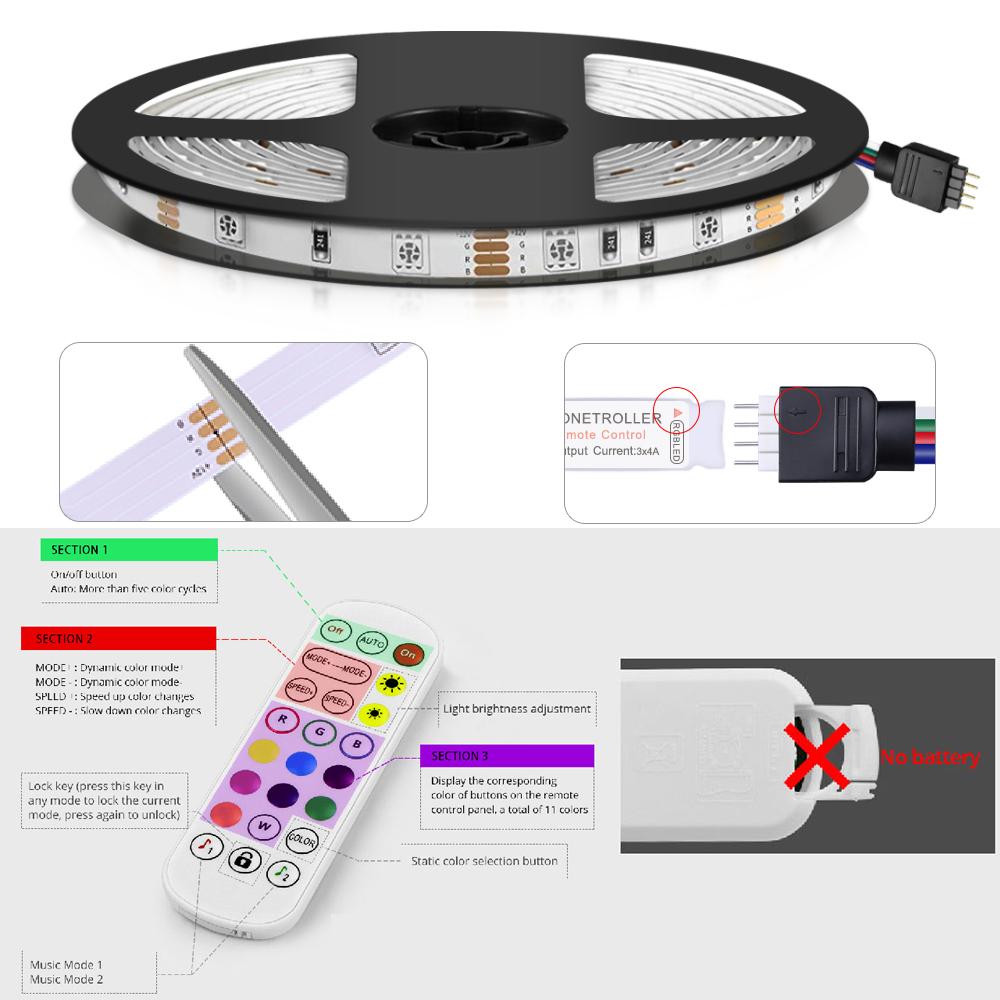 Светодиодные ленты RGB с Bluetooth, синхронизацией с музыкой и управлением со смартфона