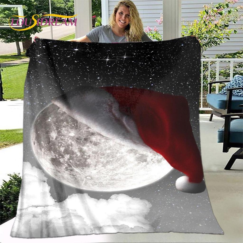 Одеяло с рисунком из мультфильма «С Рождеством и Новым годом», фланелевое одеяло, мягкое теплое одеяло для гостиной, спальни, кровати, дивана, подарок