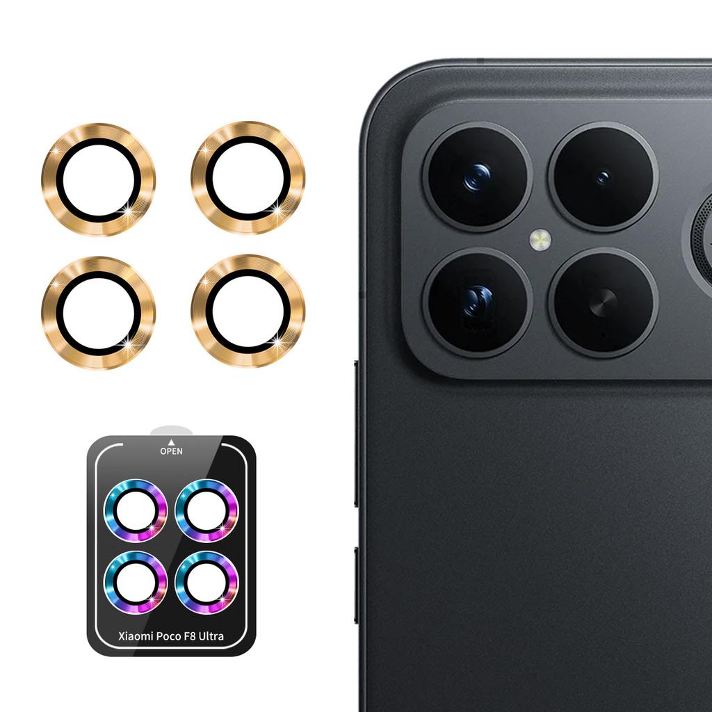 Для Xiaomi Poco F8 Ultra Защитная пленка на объектив камеры ENKAY Hat-Prince Металлическое кольцо Пленка на объектив
