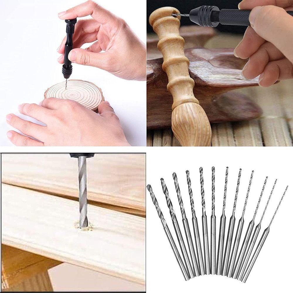 HSS Micro Twist Drill Bit 2.35 Shank Engraving Drill Bits Multifunctional Twist Drill Amber