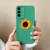 Case For Samsung S22 Ultra Plus Floral Liquid Silicone Camera Protection Back Cover For Galaxy S 22 S22Ultra S22+ Coque Bumper
