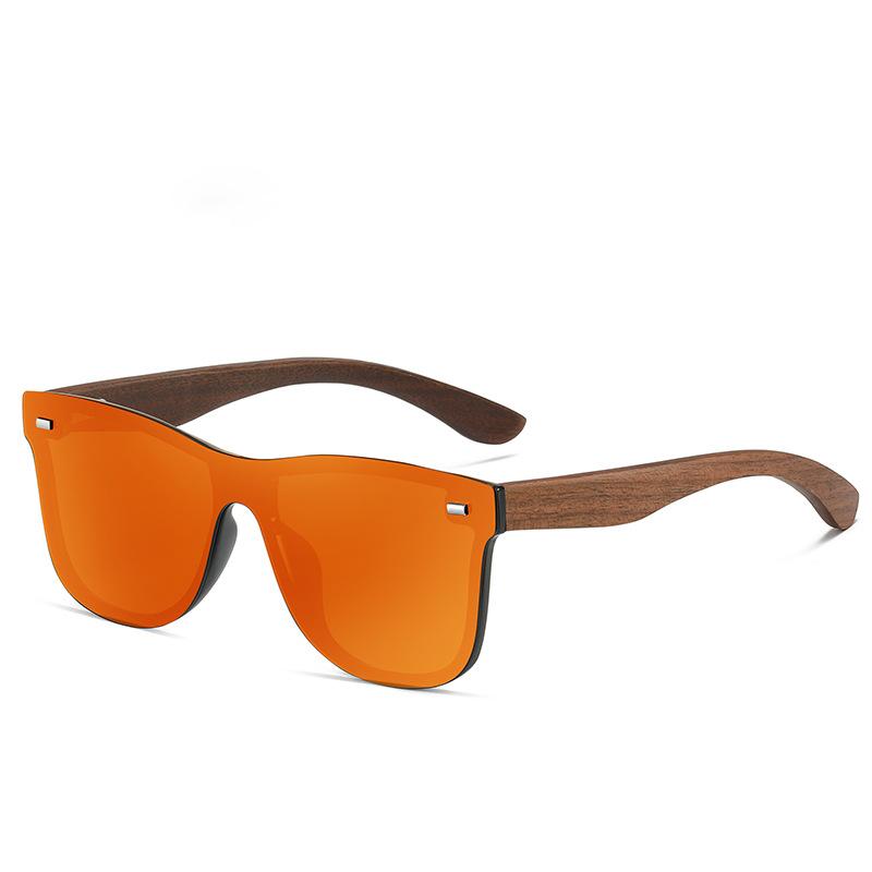 Fashion Handmade Polarized Sunglasses Craved Colorful Rimless Customized Men Bamboo Wooden Shades Unisex Custom Logo Sunglasses