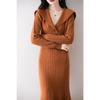 Women's Cashmere Dress Qinghe Cashmere 30% Cashmere 70% Wool Autumn and Winter Cashmere Skirt Soft and Warm