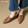 2024 New Women Sandals Spring Summer Fashion Genuine Leather Slingbacks Pumps Office Ladies Casual Shoes Woman Women Sandals