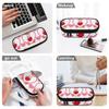Pen Case High Capacity Easy Open Zipper Strong Polyester Fabric with Main Compartment Mesh Pocket and Pen Slots for Everyday Study