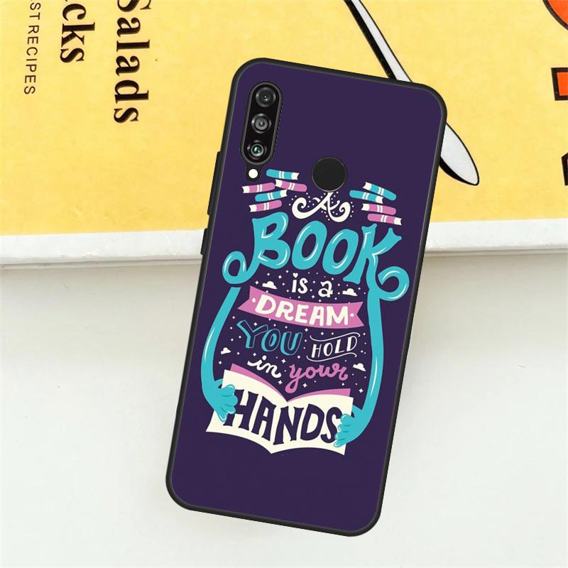 Читать книги Библиотека Книжная полка Цитаты Для Huawei Nova 9 10 SE 7i 8i 11i 12i 12s Y73 Y72 Y61 Y91 Y90 Y70 P30 P40 Lite Y60 Pro Чехол