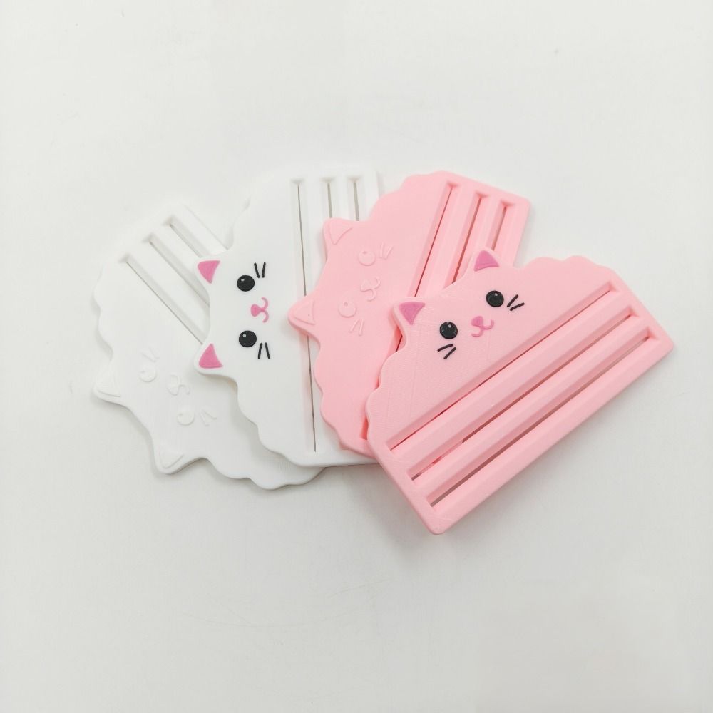 2pcs 3 Slots Design Cat Treat Squeezer Manual Press 3D Printed Wet Food Extruder Ergonomic Handle Portable Cat Treat Dispenser