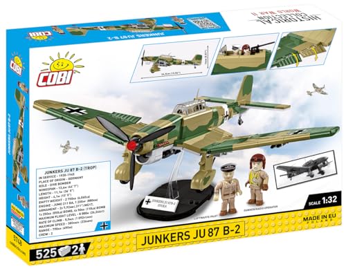 Cobi Коллекция Историческая #5748 Junkers Ju-87 B-2 Stuka (Немецкая армия) Масштаб 1/32