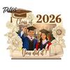 Рамка для фотографий на выпускной, тематика сезона 2026, резная по дереву со стабильной подставкой для хранения памятных вещей, подарок для вечеринок и памятных мероприятий, памятная