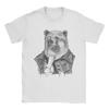 Men Women Gentleman Bear T Shirt Cotton Graphic Printed T-Shirt Top Clothing