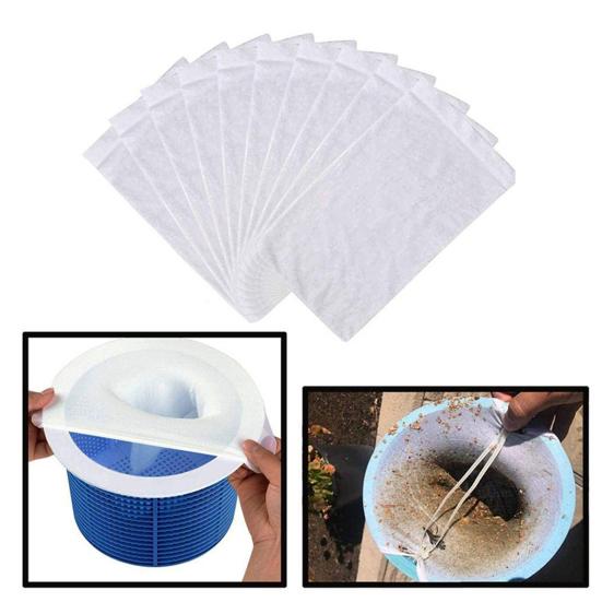 35 Pcs Pool Skimmer Socks Skimmer Baskets Fine Mesh Filter Net Debris Leaves Dog Hair Catcher for In-Ground Above Ground Pools Spas Hot Tubs