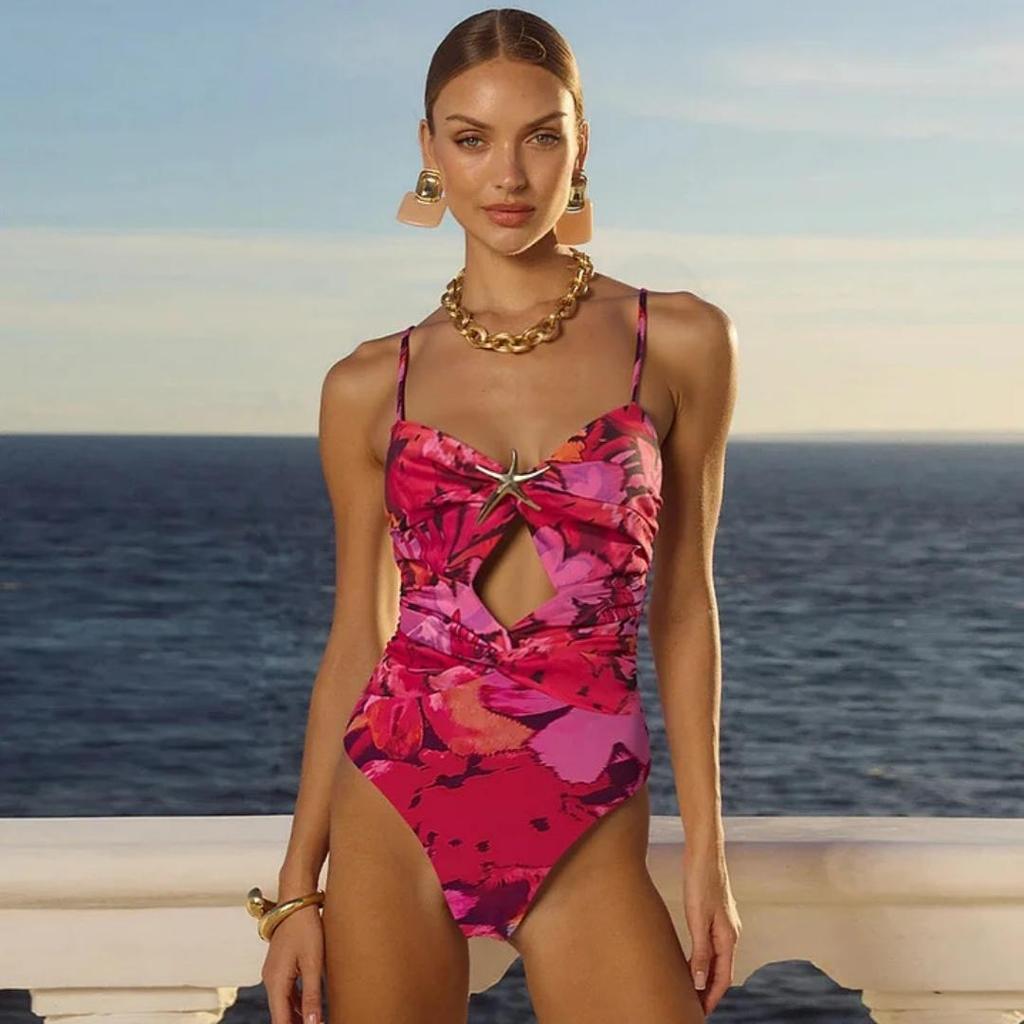 2025 Новая Мода 3D Цветочный Высокое Качество Цельный Купальник Юбка Купальник Принт Купальник Женский Утягивающий Купальный Костюм Пляжная Одежда