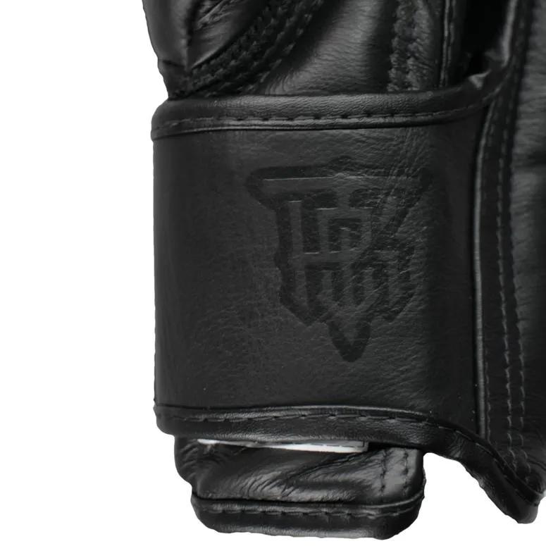 Top King Super Air Muay Thai Boxing Gloves Black 8OZ