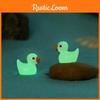 Красочная Светящаяся Мини-Утка из Смолы, Украшение для Креативного Домашнего Декора