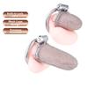 Scarletsin C-123 L-size Men's Stainless Steel Waterproof BDSM Chastity Lock Birdcage Alternative Adult Toy Adult Stimulation
