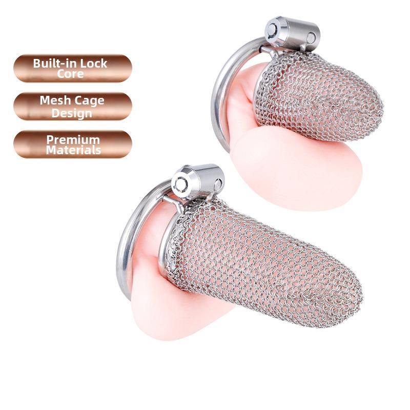 Scarletsin C-123 L-size Men's Stainless Steel Waterproof BDSM Chastity Lock Birdcage Alternative Adult Toy Adult Stimulation