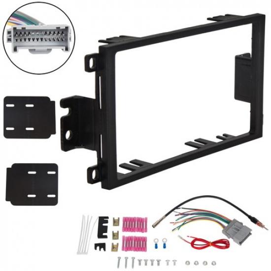 DOUBLE 2 DIN STEREO RADIO DASH KIT W/ WIRING HARNESS For BUICK CHEVY GMC Pontiac