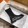 Mona Height-Boosting Women's Mid-Calf Chelsea Boots - British Style, Thick-Soled, Plus Velvet