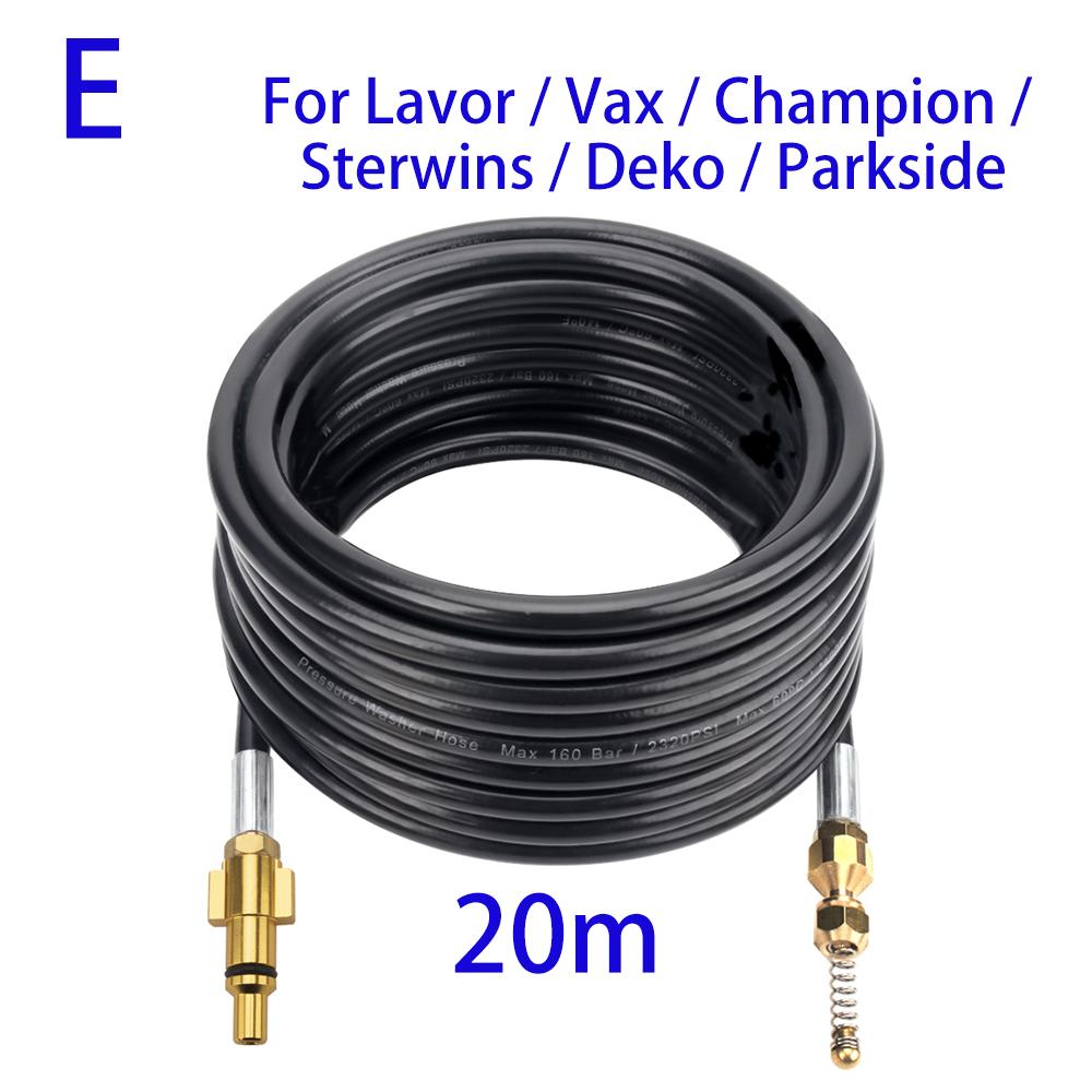 20m Pressure Washer Sewer Drain Water Cleaning Hose Car Washer Pipe Line Cleaning Kit Sewage Jet Hose High Pressure Pipe Cleaner