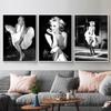 Famous Movie Star Marilyn Monroe Canvas Poster Vintage Painting On the Wall Portrait Art Prints Home Cafe Decorations No Frame
