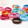 12PCS Women Girls Basic Elastic Hair Bands Ties Scrunchie Ponytail Holder Rubber Bands Fluorescent Headband Hair Accessories