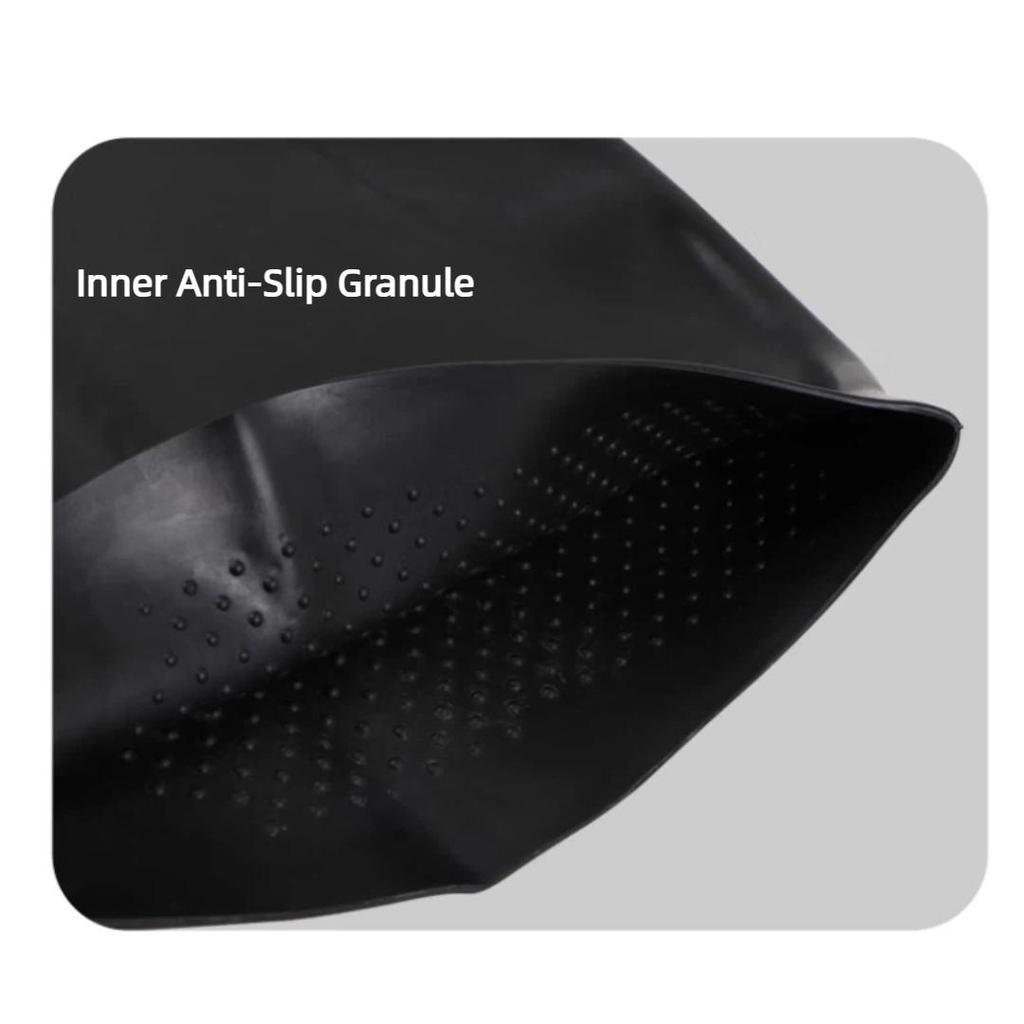 YINGFA Silicone Swimming Cap, for Long Hair, Waterproof, Black