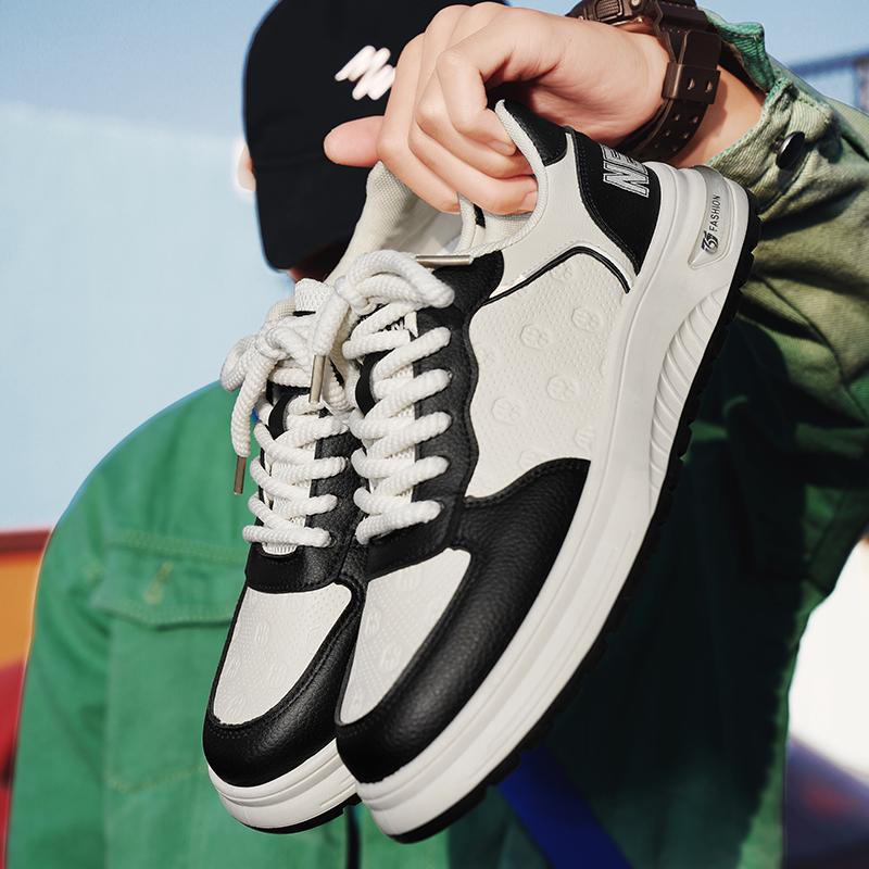 Versatile Casual Leather Men Sneakers Comfortable Trend Board Shoes for Men Breathable Sneakers Sports Shoes Men Running Shoes