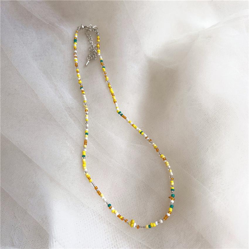 Винтажное цветное ожерелье из бисера, ожерелье из радужного бисера в стиле «девушка-ветер», богемное цветное ожерелье