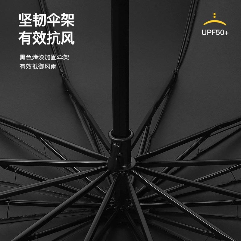 Большой зонт Виниловый солнцезащитный УФ-защита Солнечный зонт Солнцезащитный козырек Легкий и маленький Портативный складной зонт Женский двойного назначения мужской