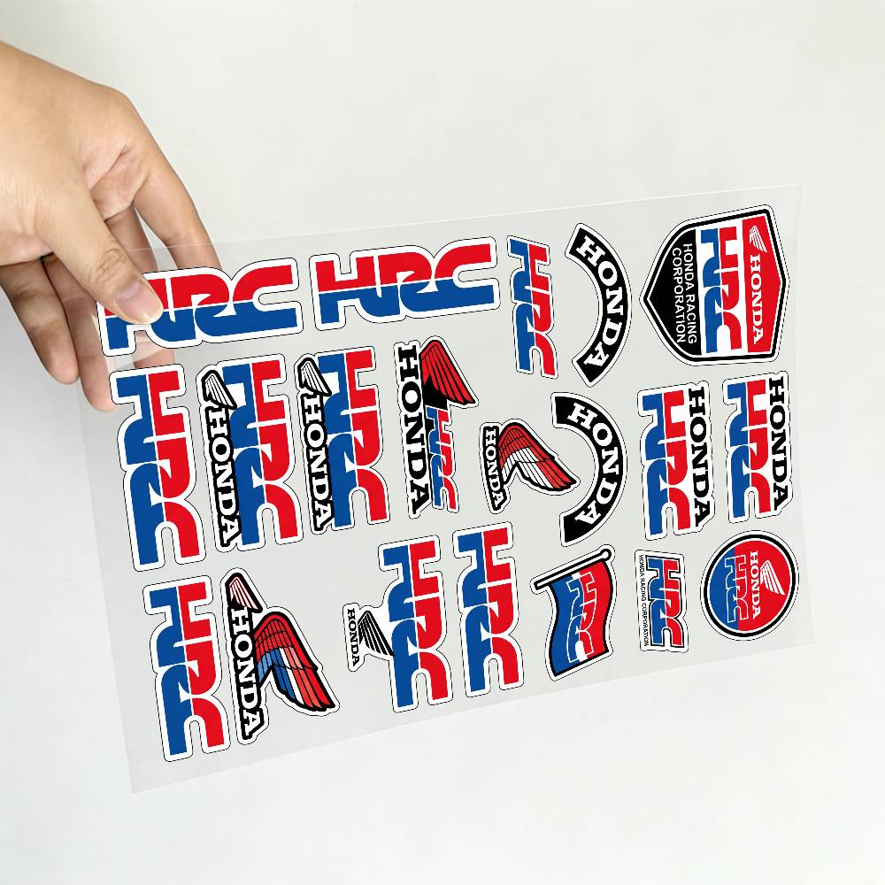FOR HONDA HRC H WING Motorcycle Reflective Stickers Waterproof Decals for Helmet GF Scooter Fuel Tank Toolbox Racing