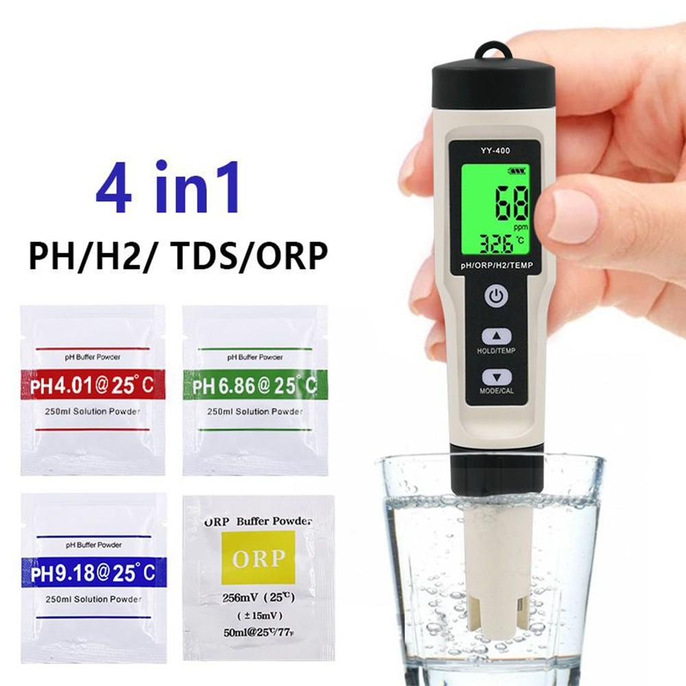 Тестовая ручка PH/ОВП/TDS 4 в 1 с подсветкой, обогащенная водородом