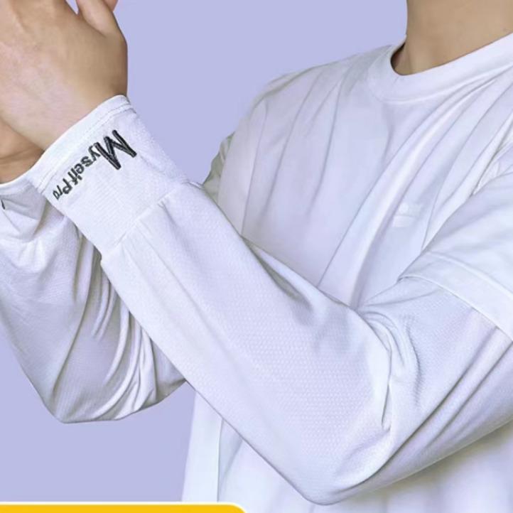 Унисекс Большие Летние Ледяные Рукава с Вышивкой Anti-UV