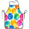 1pc Colorful Watercolor Circles Print Apron, Durable And Easy To Clean, Adjustable Waistband, Polyester Material, for Kitchen Cooking, Gardening, Orch