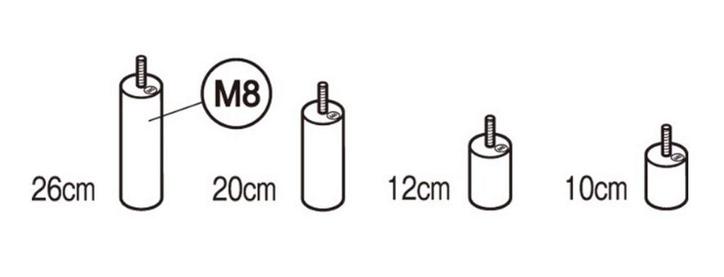 MUJI Деревянные ножки, набор из 4 шт. 02529444 26 см/натуральный (M8)